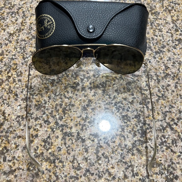 Ray-Ban Large Aviators Flash Lens Green Mirror